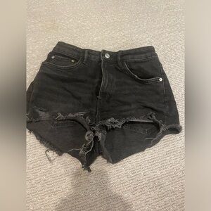 Zara Black Denim Shorts